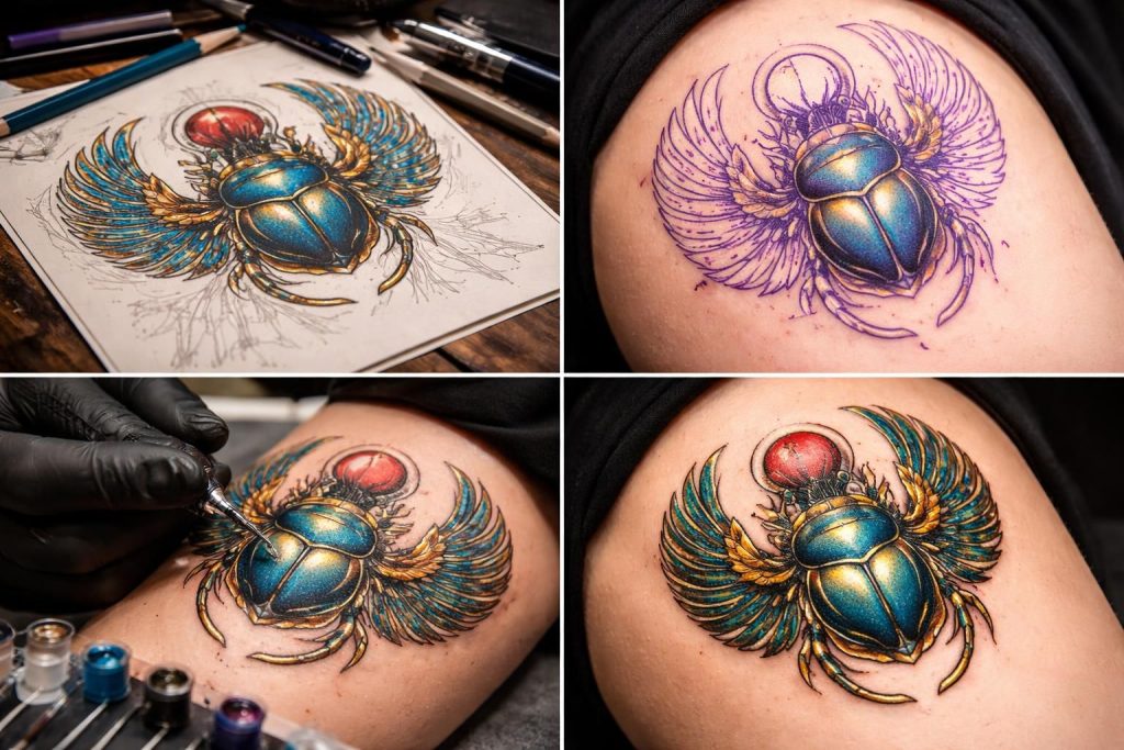 découvrez les techniques essentielles de tatouage du scarabée égyptien pour un rendu parfait, alliant tradition et modernité pour un motif unique et symbolique.