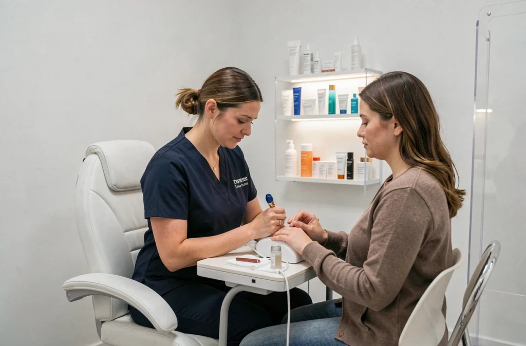 Soin express manucure dans l'espace moderne et accessible de Body Minute dans le Var
