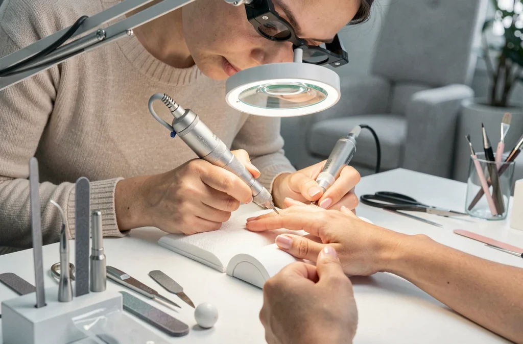 Manucure russe de haute précision chez Lydie Glam House dans le 17e arrondissement de Paris
